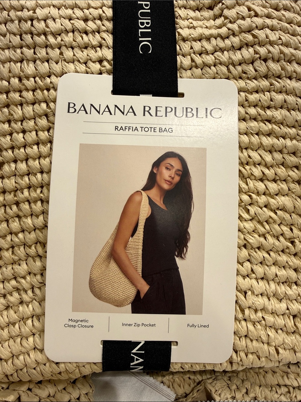 Banana Republic Natural Raffia Tote